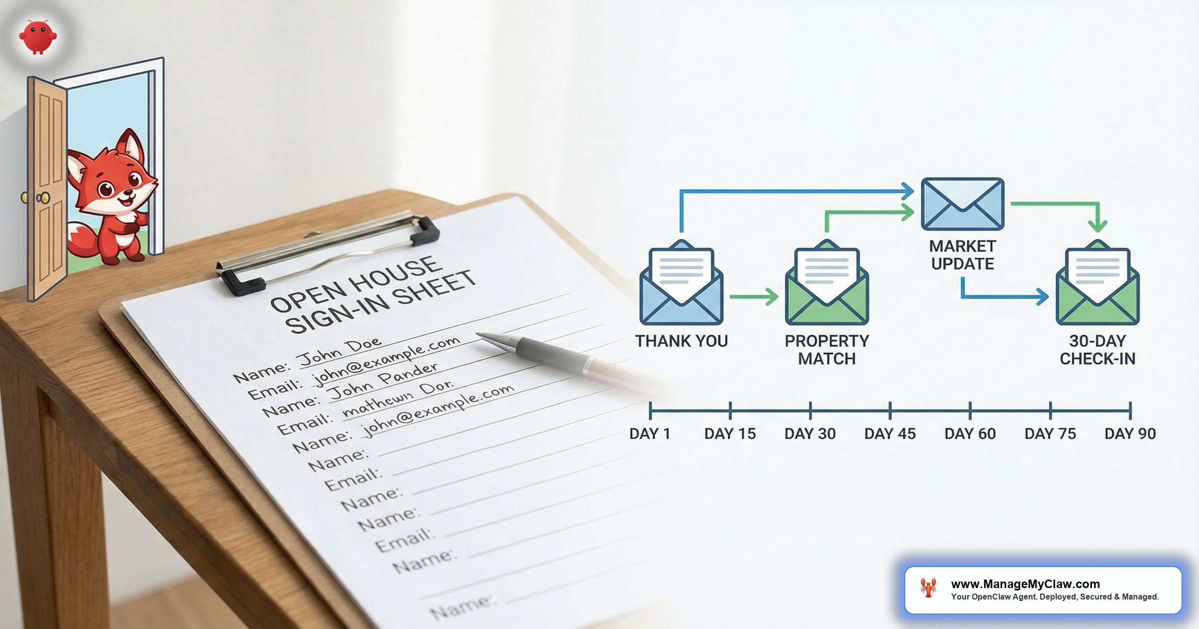 Open house follow-up AI automation