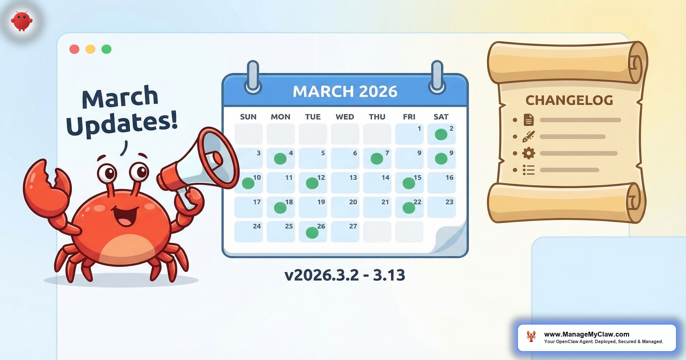 OpenClaw Monthly Update Roundup: March 2026