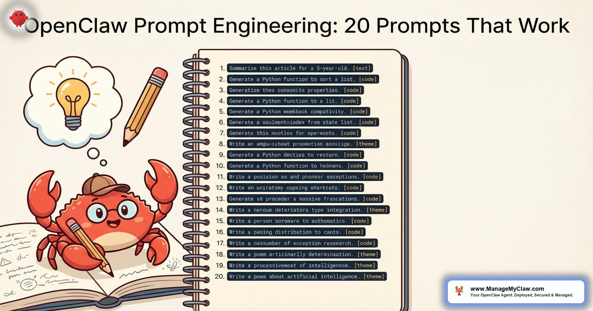 OpenClaw Prompt Engineering: Twenty Prompts That Actually Work
