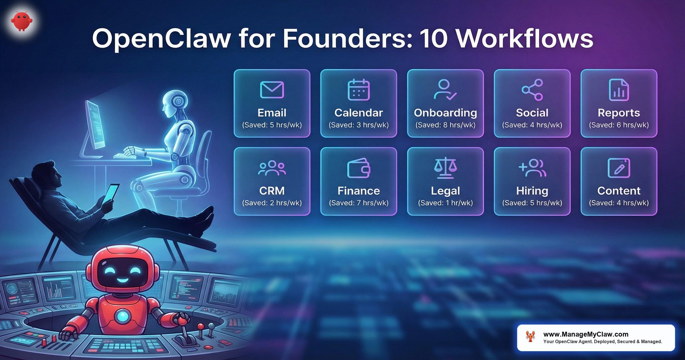 OpenClaw for Founders: The 10 Workflows That Actually Save Time